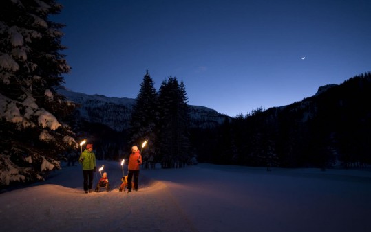 Torch-lit hike with yodelling course