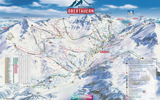 The Tauern circuit in the ski resort Obertauern
